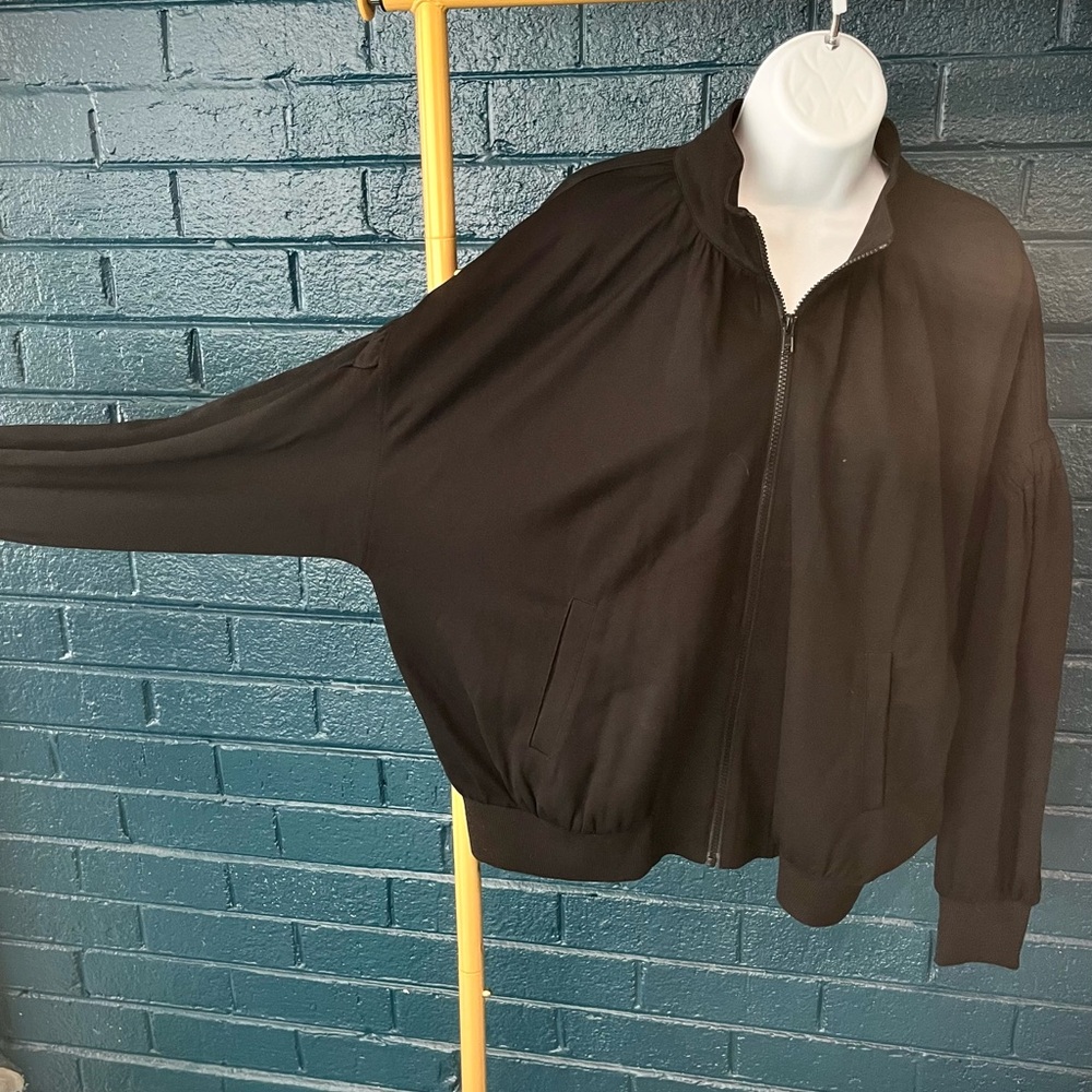 Classic Black Bomber Jacket